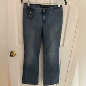 Bebe Low Rise Faded Blue Jeans Size 28